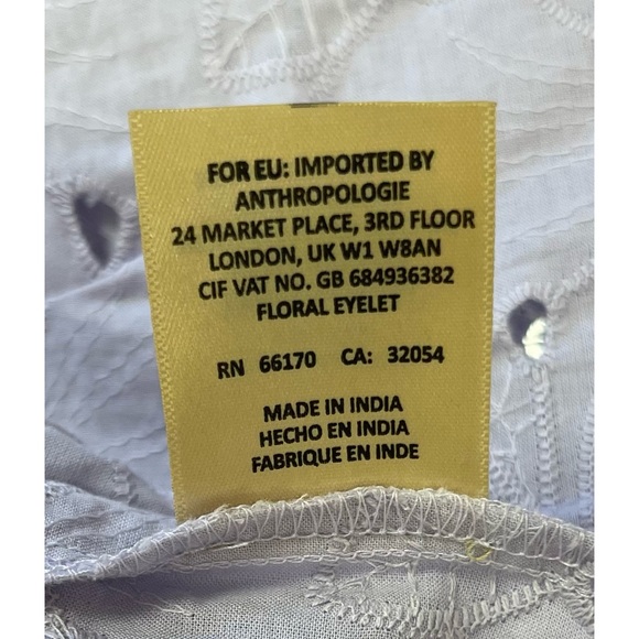 Anthropologie Cropped Eyelet Cardigan NWT - One Size Fits All - Picture 8 of 10